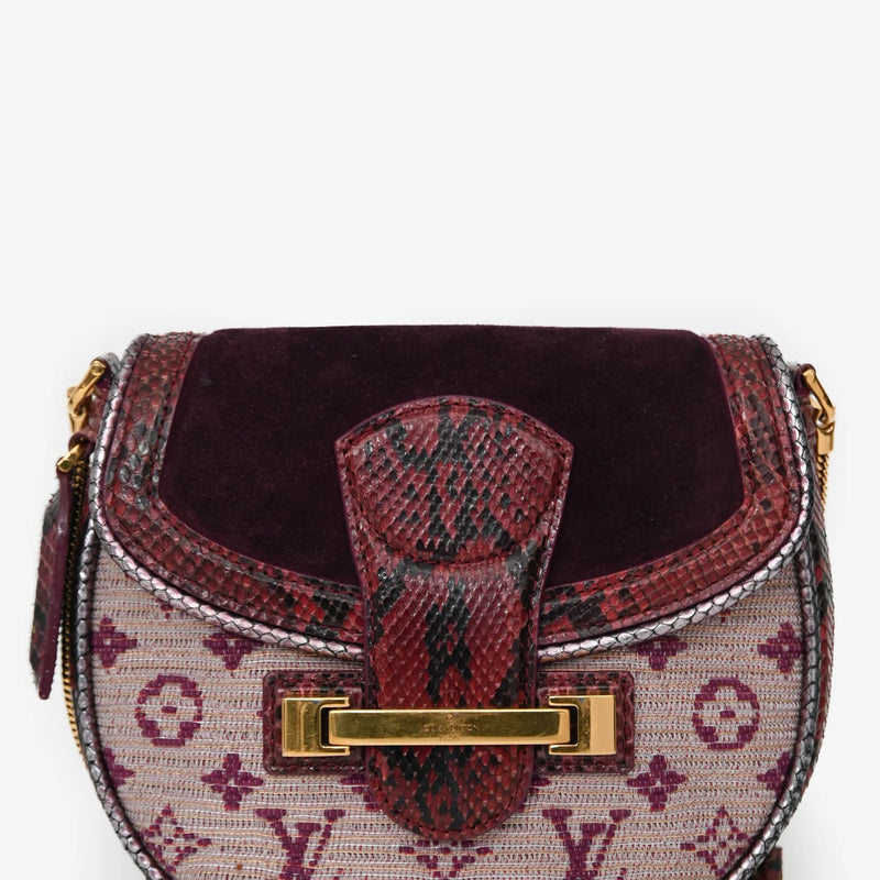 LV 2011 Limited Edition Purple Monogram Python Trim 'Empire Ponant' Crossbody Bag