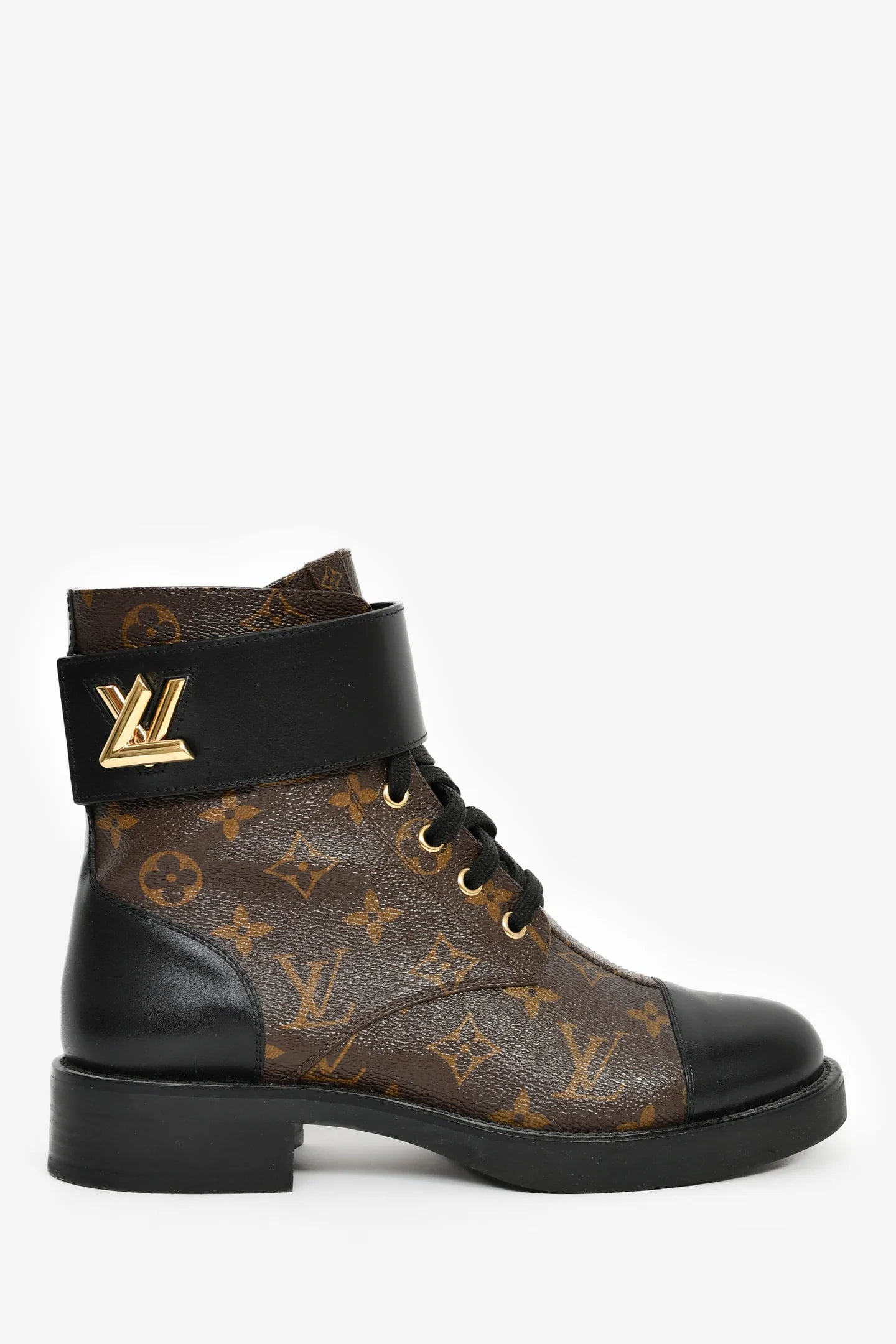 LV Monogram Canvas/Leather 'Wonderland Ranger' LV Twist Boots Size 39