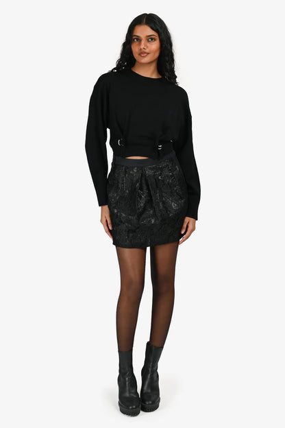 BA Black Lace Mini Skirt Size 36