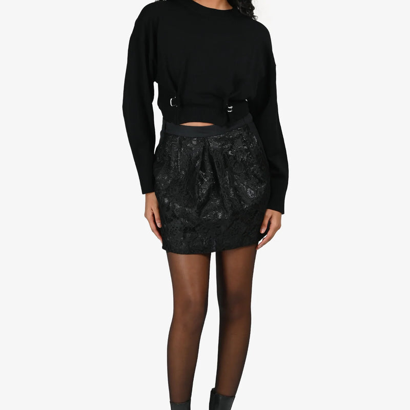 BA Black Lace Mini Skirt Size 36