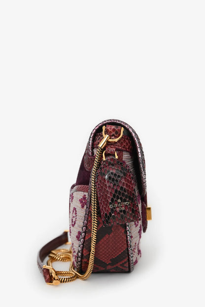 LV 2011 Limited Edition Purple Monogram Python Trim 'Empire Ponant' Crossbody Bag