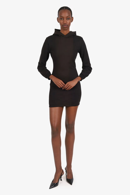 BG Black Hooded Long Sleeve Mini Dress Size XS