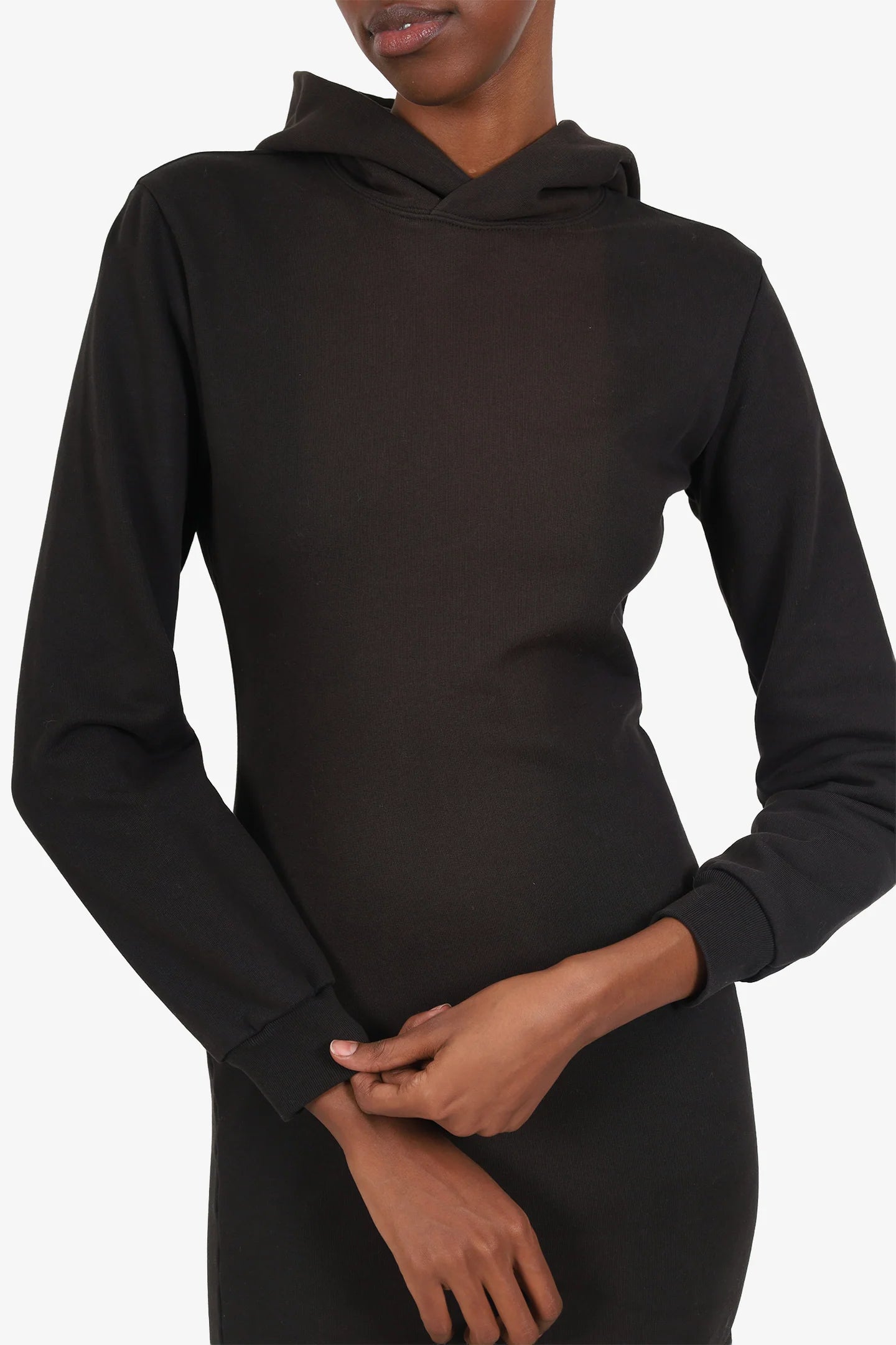 BG Black Hooded Long Sleeve Mini Dress Size XS