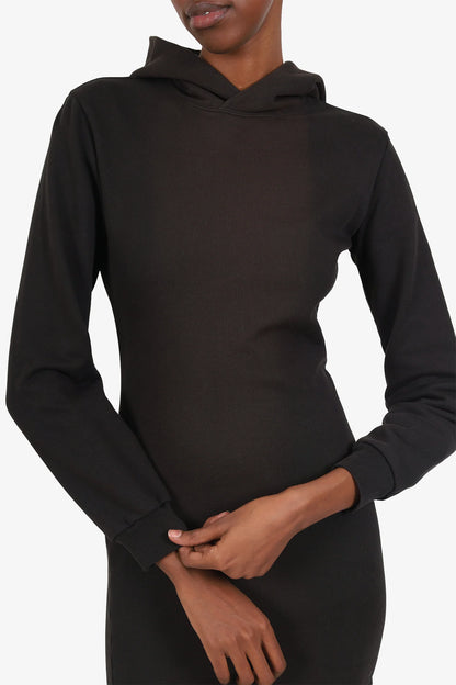 BG Black Hooded Long Sleeve Mini Dress Size XS