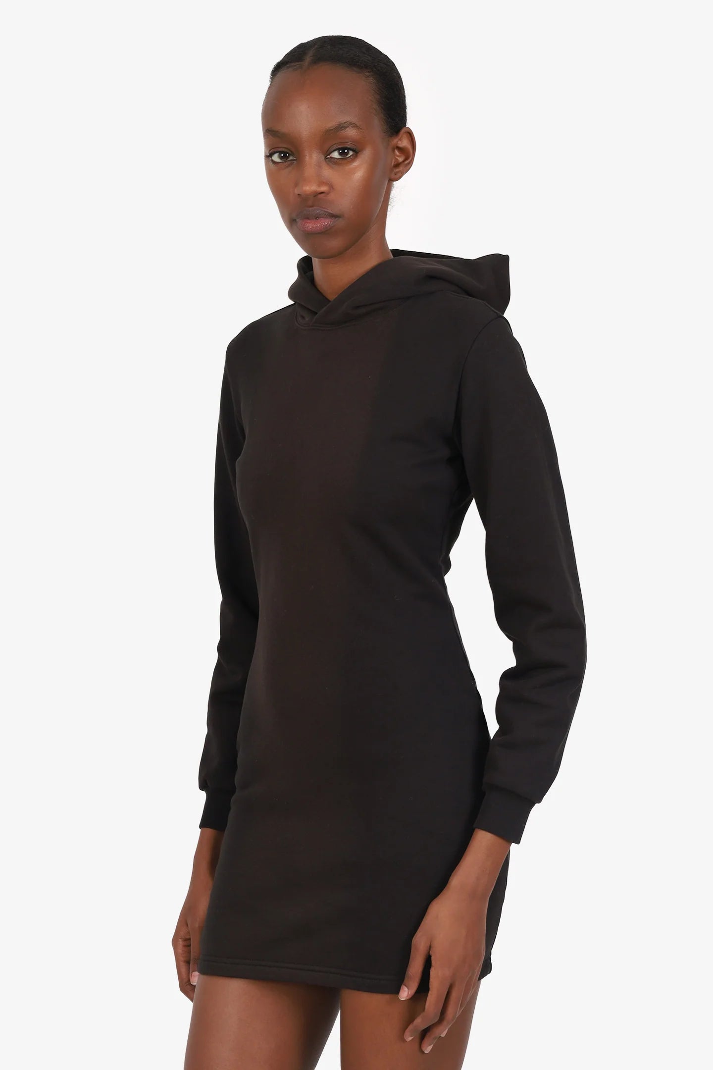 BG Black Hooded Long Sleeve Mini Dress Size XS