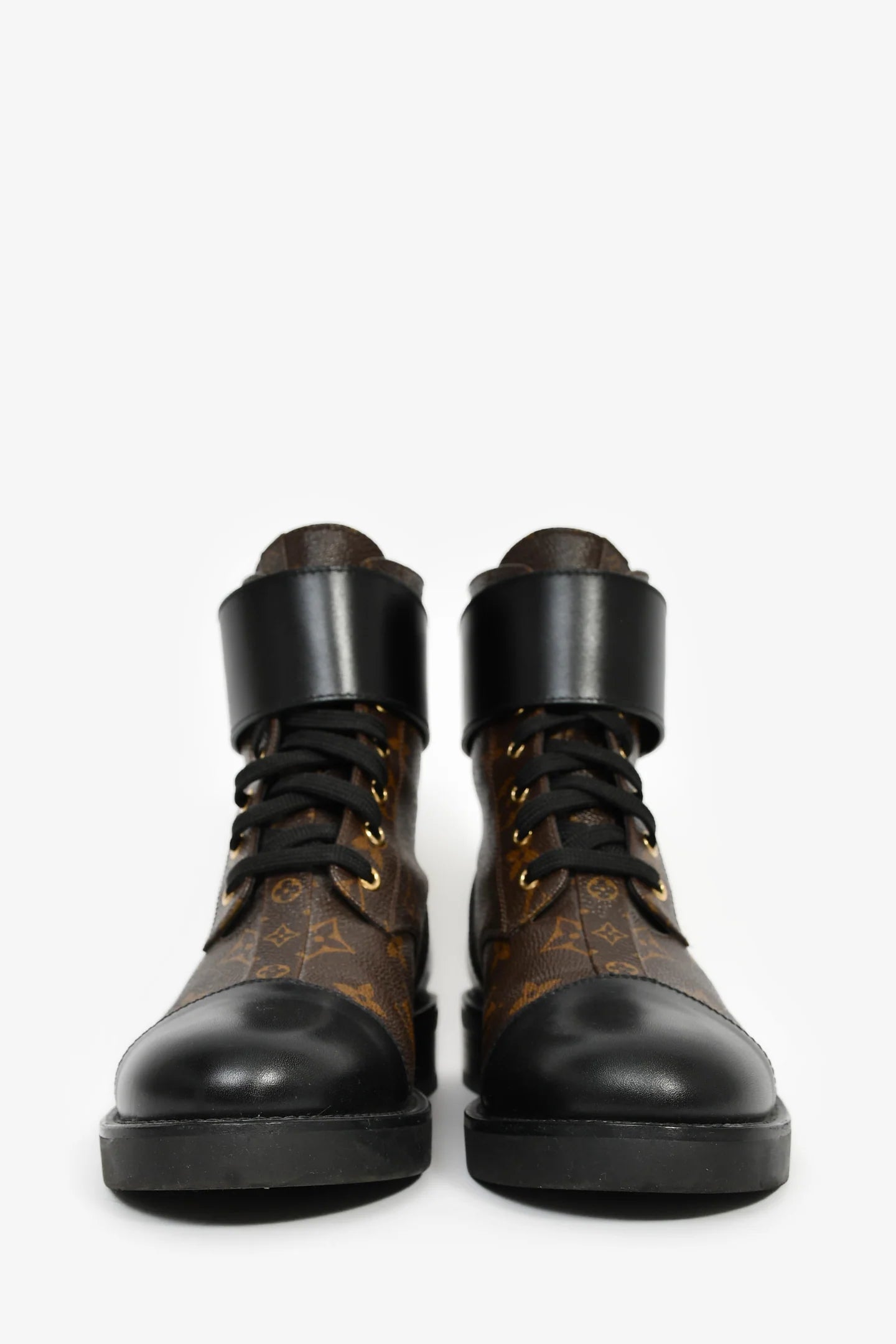 LV Monogram Canvas/Leather 'Wonderland Ranger' LV Twist Boots Size 39