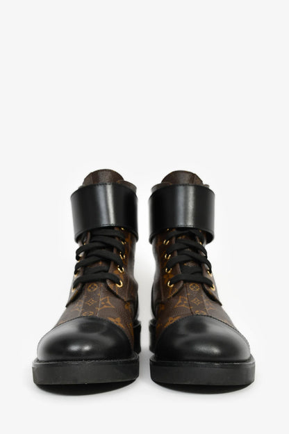 LV Monogram Canvas/Leather 'Wonderland Ranger' LV Twist Boots Size 39