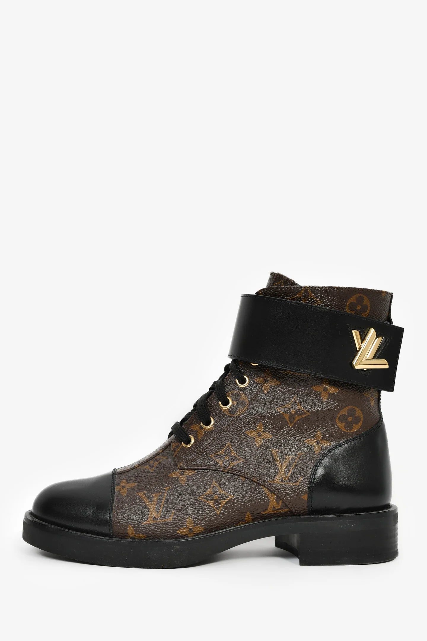 LV Monogram Canvas/Leather 'Wonderland Ranger' LV Twist Boots Size 39