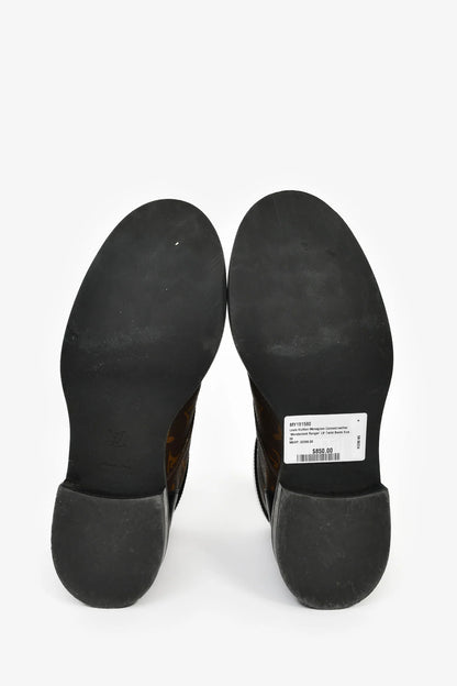 LV Monogram Canvas/Leather 'Wonderland Ranger' LV Twist Boots Size 39