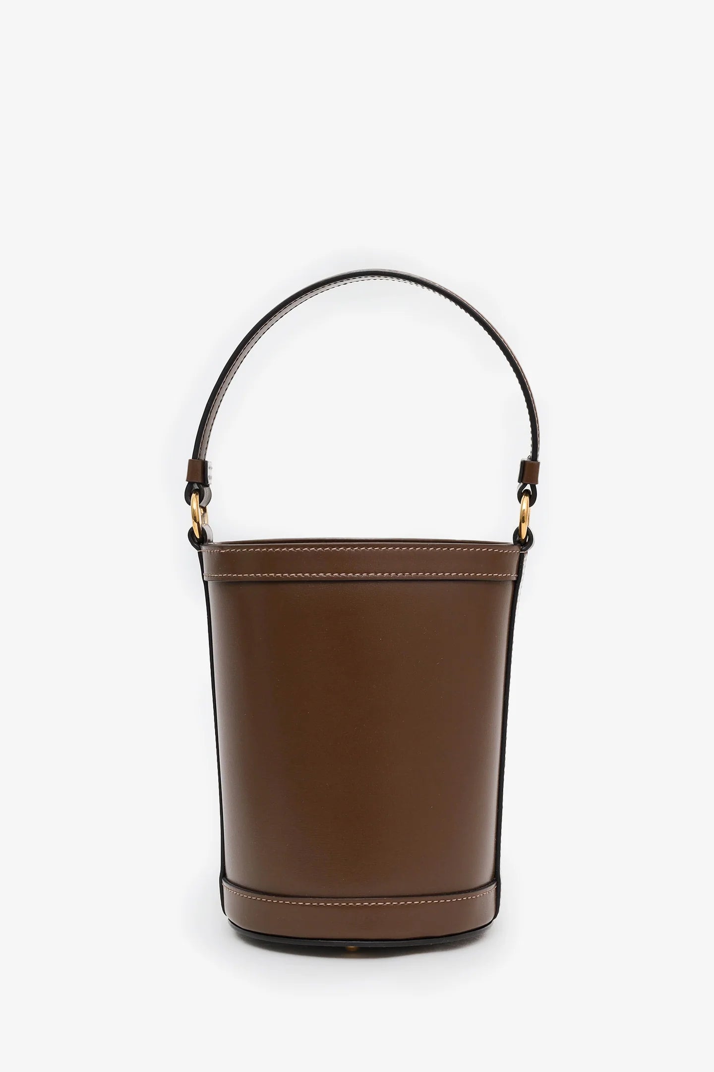 GC Brown Leather GG Canvas Ophidia Mini Bucket Bag